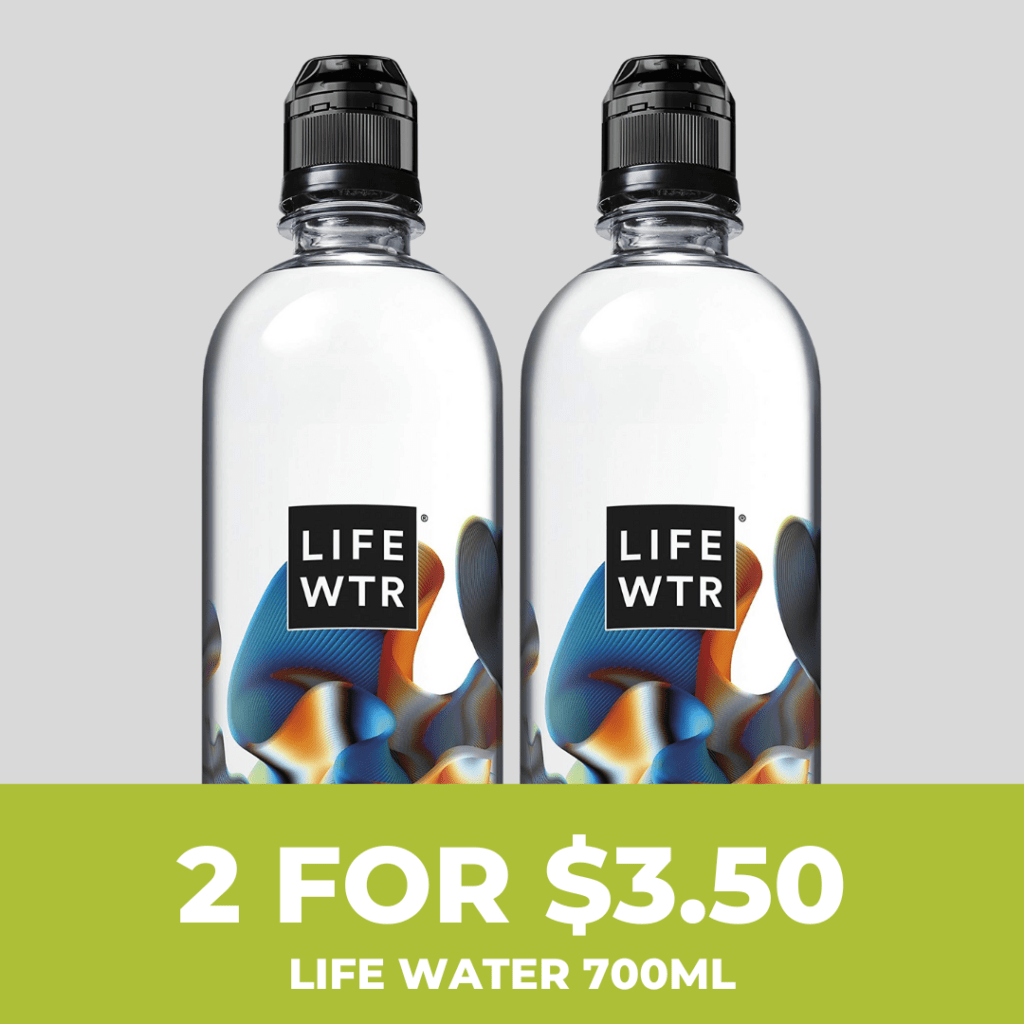 Buy two 700ML Life Water bottles for $3.50 each.