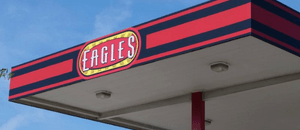 Gas station awning from an Eagles Enterprises gas station.