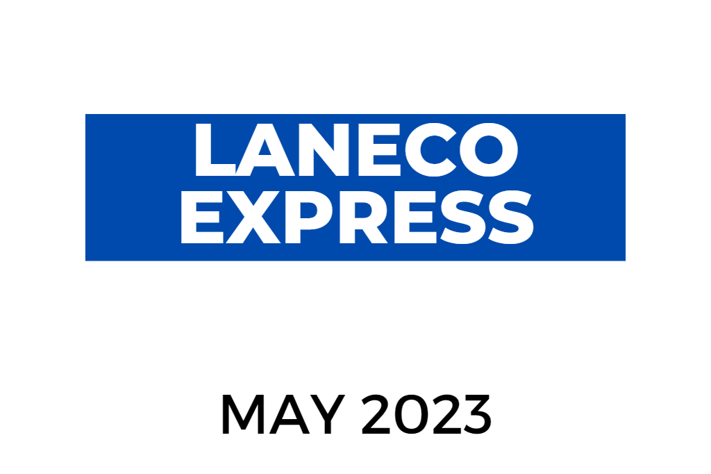 Laneco Express logo from May 2023.