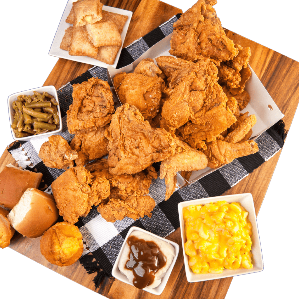 Refuel's family meal offering- fried chicken and sides